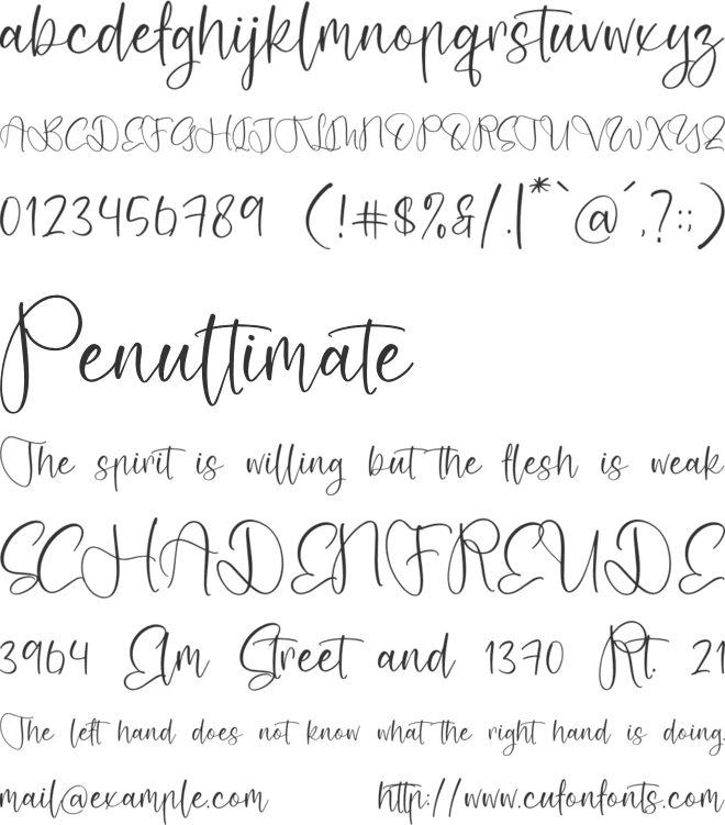 Musikalist font preview