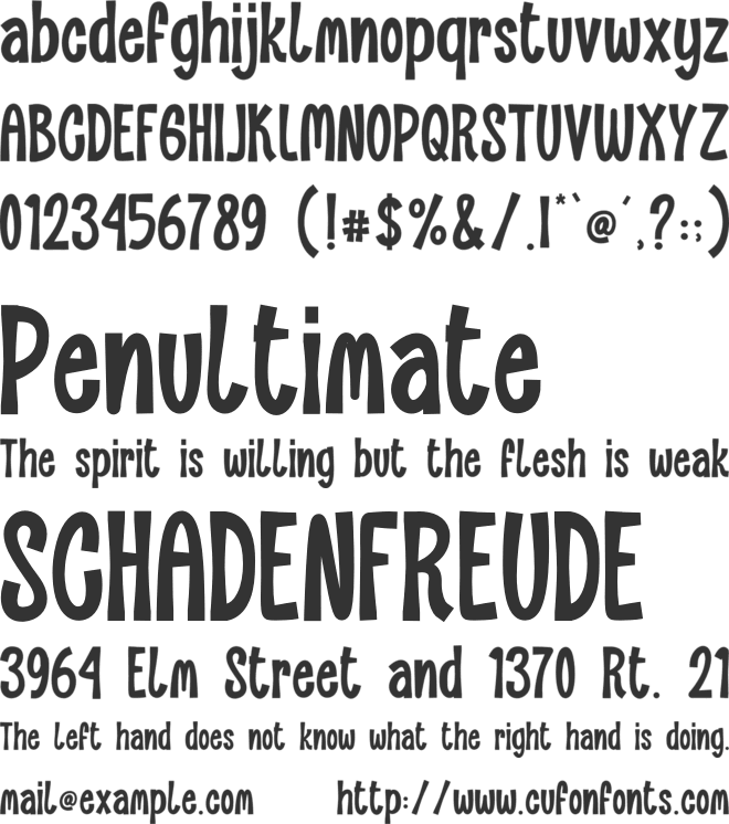 Rainbow Theory font preview
