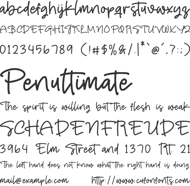 Joybright font preview