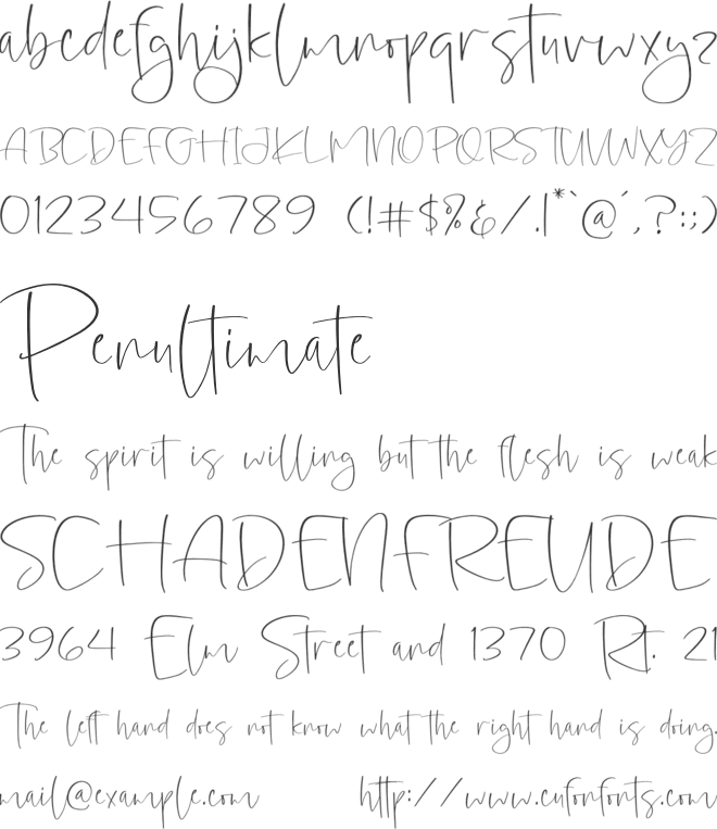 Sunset Rise font preview