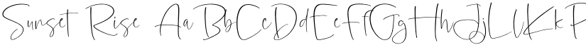 Sunset Rise font