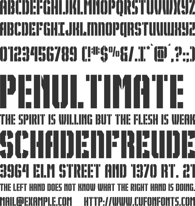 Gorilla Warfare font preview