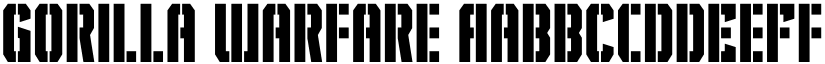 Gorilla Warfare font