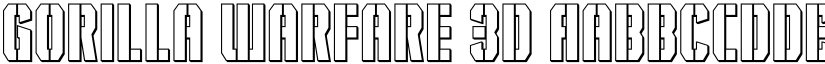 Gorilla Warfare 3D font