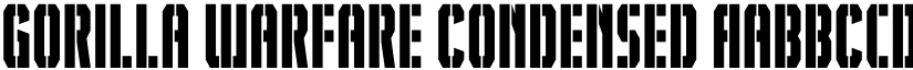 Gorilla Warfare Condensed font