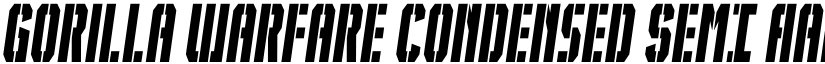 Gorilla Warfare Condensed SemI font