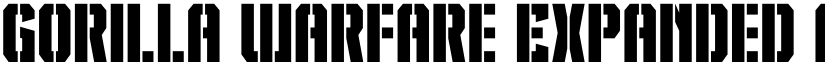 Gorilla Warfare Expanded font