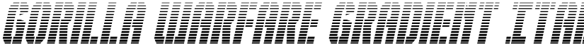 Gorilla Warfare Gradient Ital font