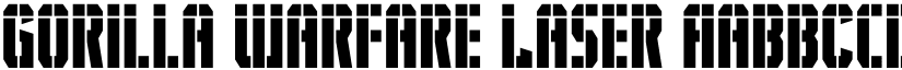 Gorilla Warfare Laser font