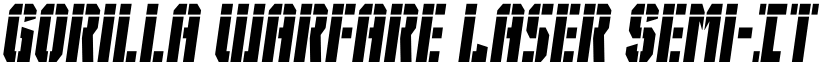 Gorilla Warfare Laser Semi-It font