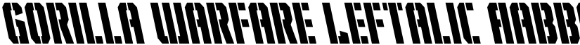Gorilla Warfare Leftalic font