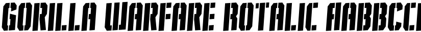 Gorilla Warfare Rotalic font