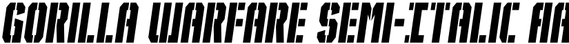 Gorilla Warfare Semi-Italic font