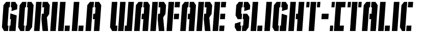 Gorilla Warfare Slight-Italic font