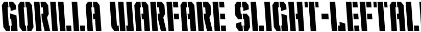 Gorilla Warfare Slight-Leftali font