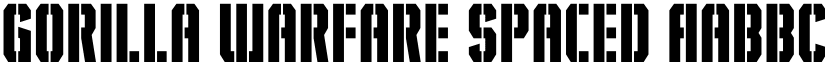 Gorilla Warfare Spaced font