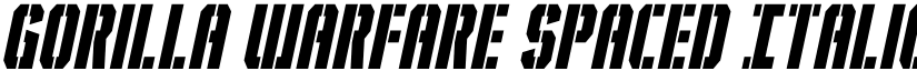 Gorilla Warfare Spaced Italic font