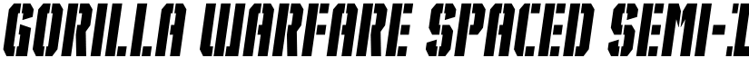 Gorilla Warfare Spaced Semi-It font