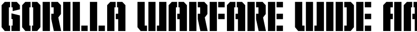 Gorilla Warfare Wide font