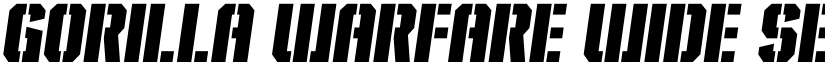 Gorilla Warfare Wide Semi-Ital font