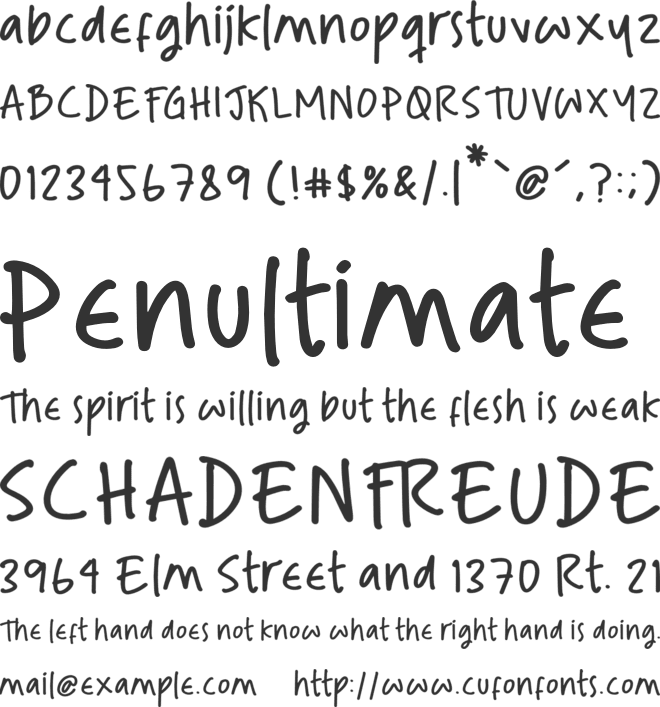 Cocktail Party font preview