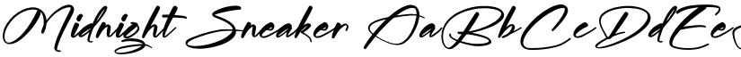Midnight Sneaker font