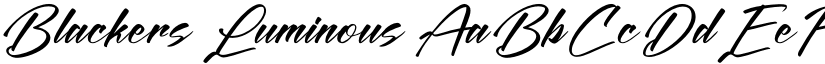 Blackers Luminous font download