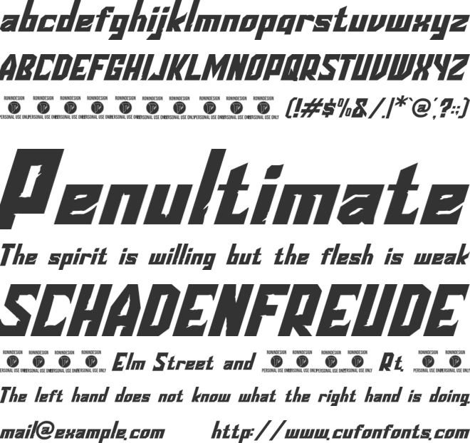 Burn Out font preview