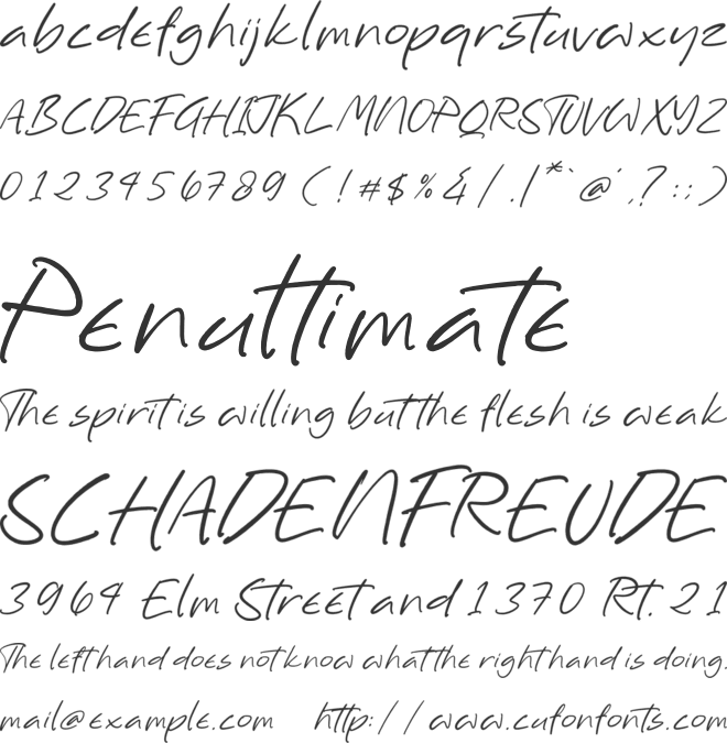 Workspace Relaxed font preview
