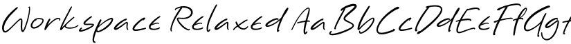 Workspace Relaxed font