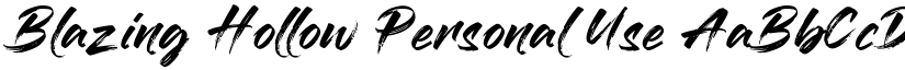 Blazing Hollow Personal Use font