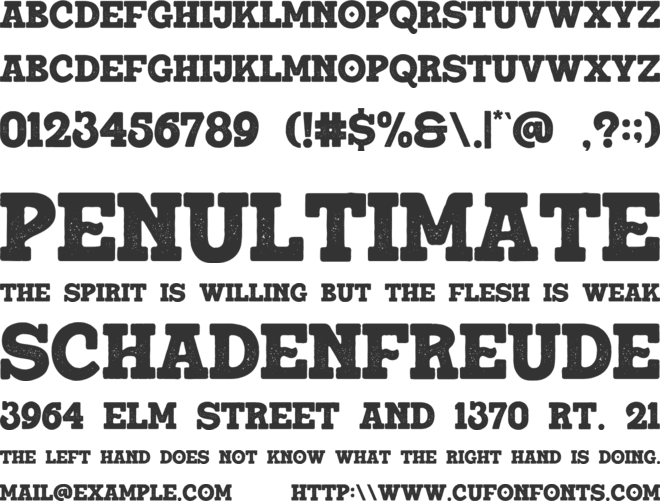 South Montana font preview