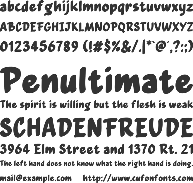 Impression Kids font preview