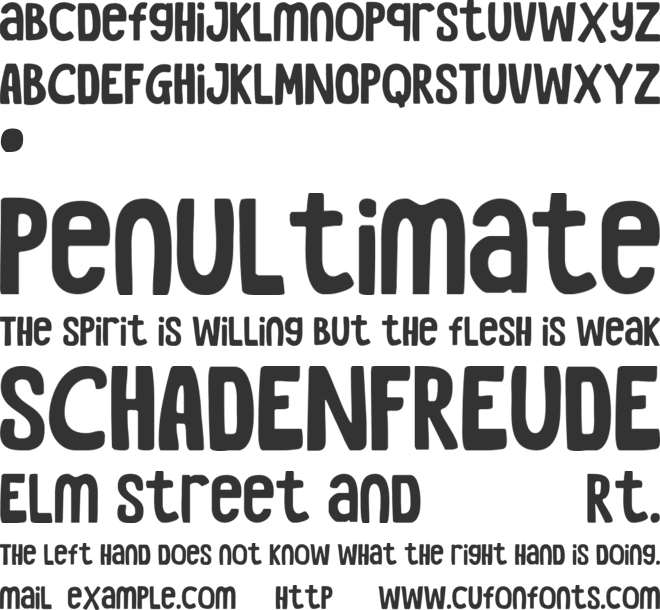 GLUBIO font preview