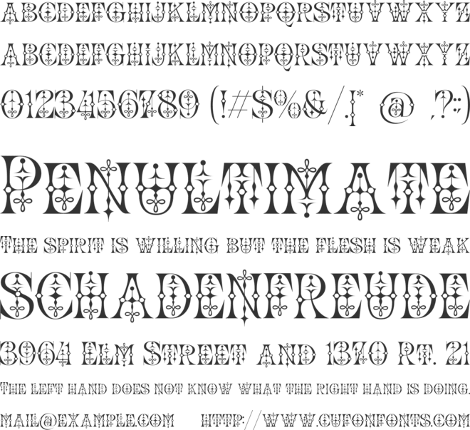 Lunare Magic font preview
