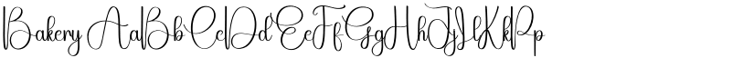 Bakery font