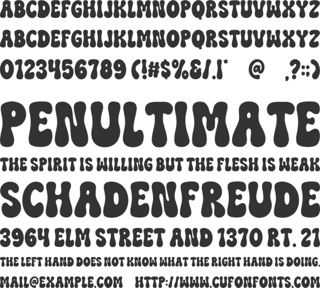 Never Forget font preview