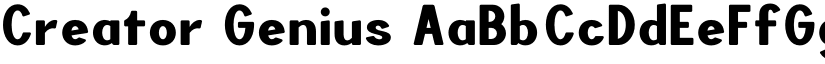 Creator Genius font