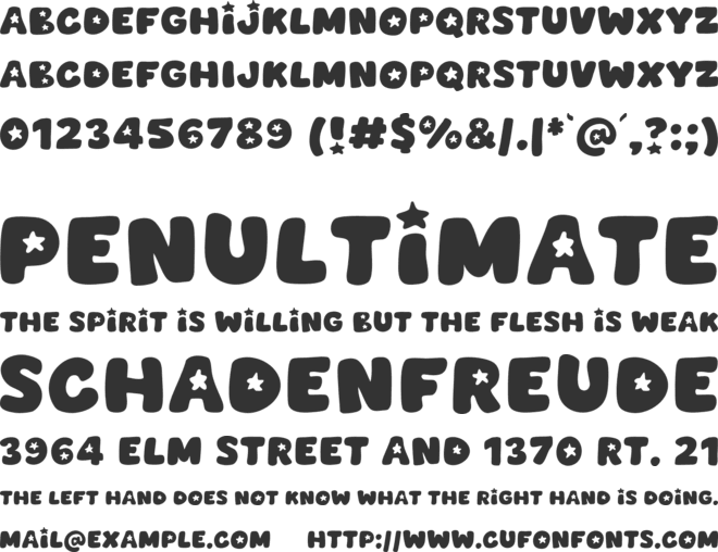 Singsong font preview