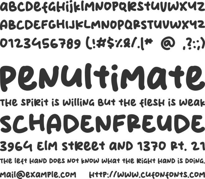Kids Word font preview
