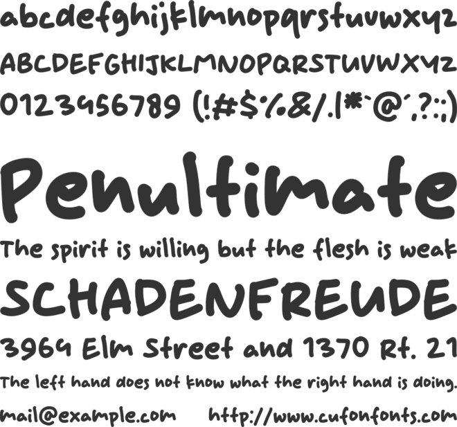 Huge Smile font preview