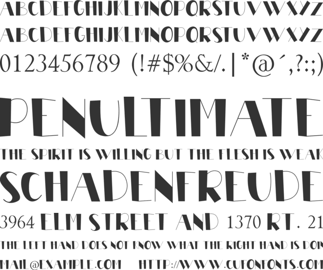 BABY CUTE font preview