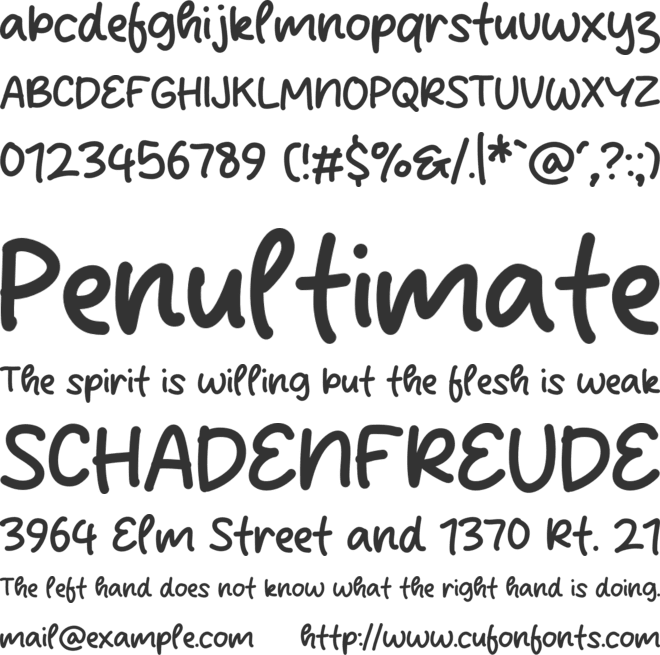 Just Show font preview