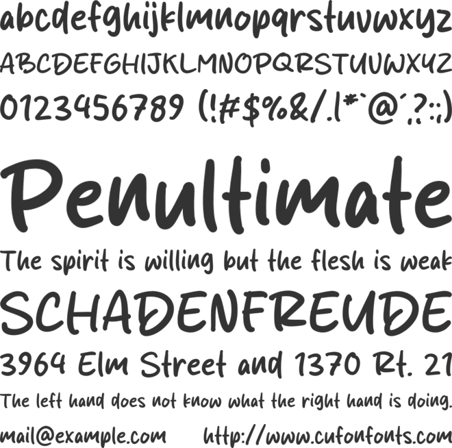 Beuty Rush font preview