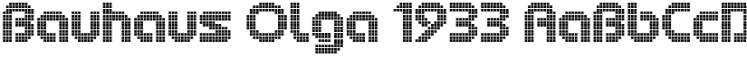 Bauhaus Olga 1933 font
