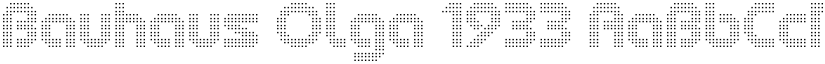 Bauhaus Olga 1933 font