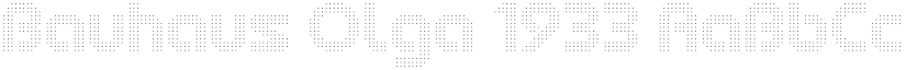 Bauhaus Olga 1933 font