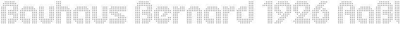 Bauhaus Bernard 1926 font
