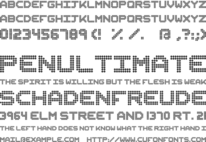 Dotfont font preview