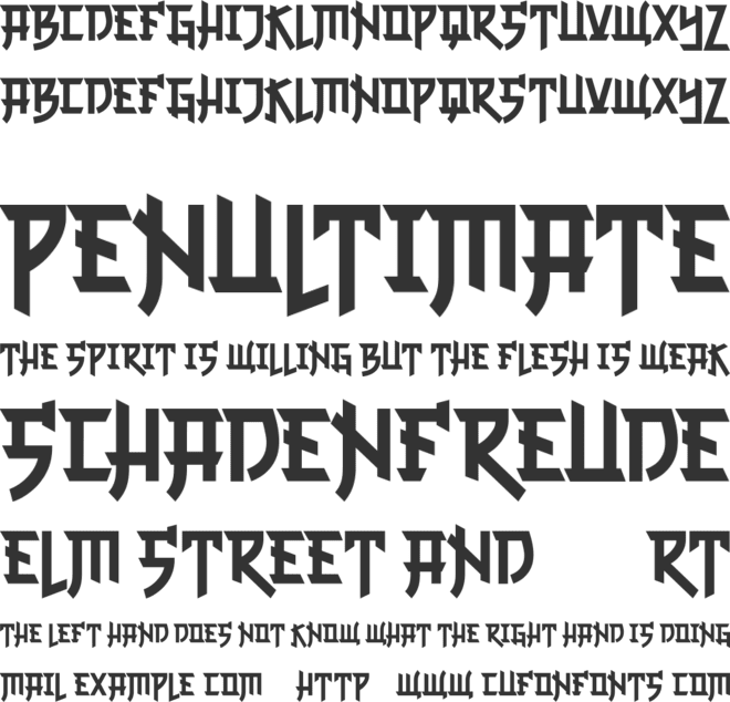 Chinese Karaoke font preview